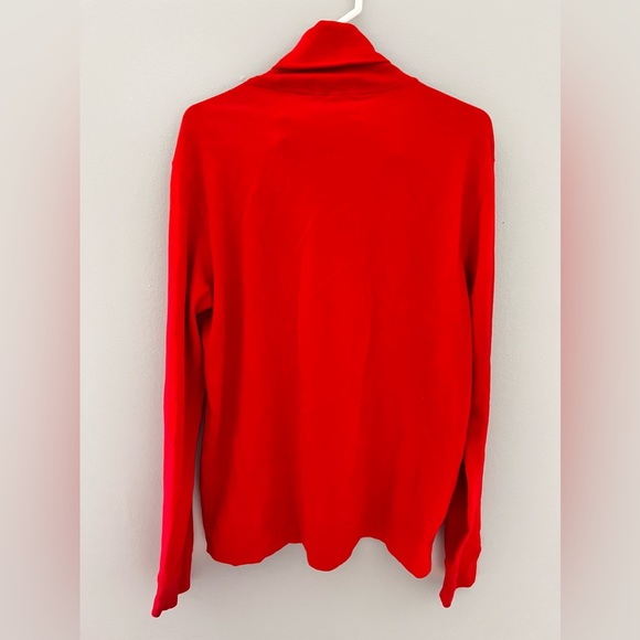 Polo By Ralph Lauren 100% Cotton Red Christmas Sweater Size Large - Picture 5 of 5